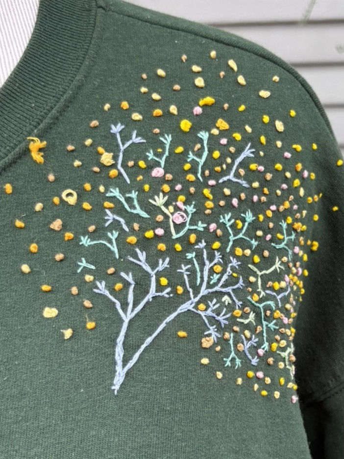 Thumbnail: Green Sweatshirt with Emboirdery