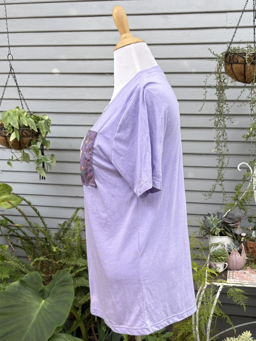 Thumbnail: Purple Unicorn Pocket Tshirt