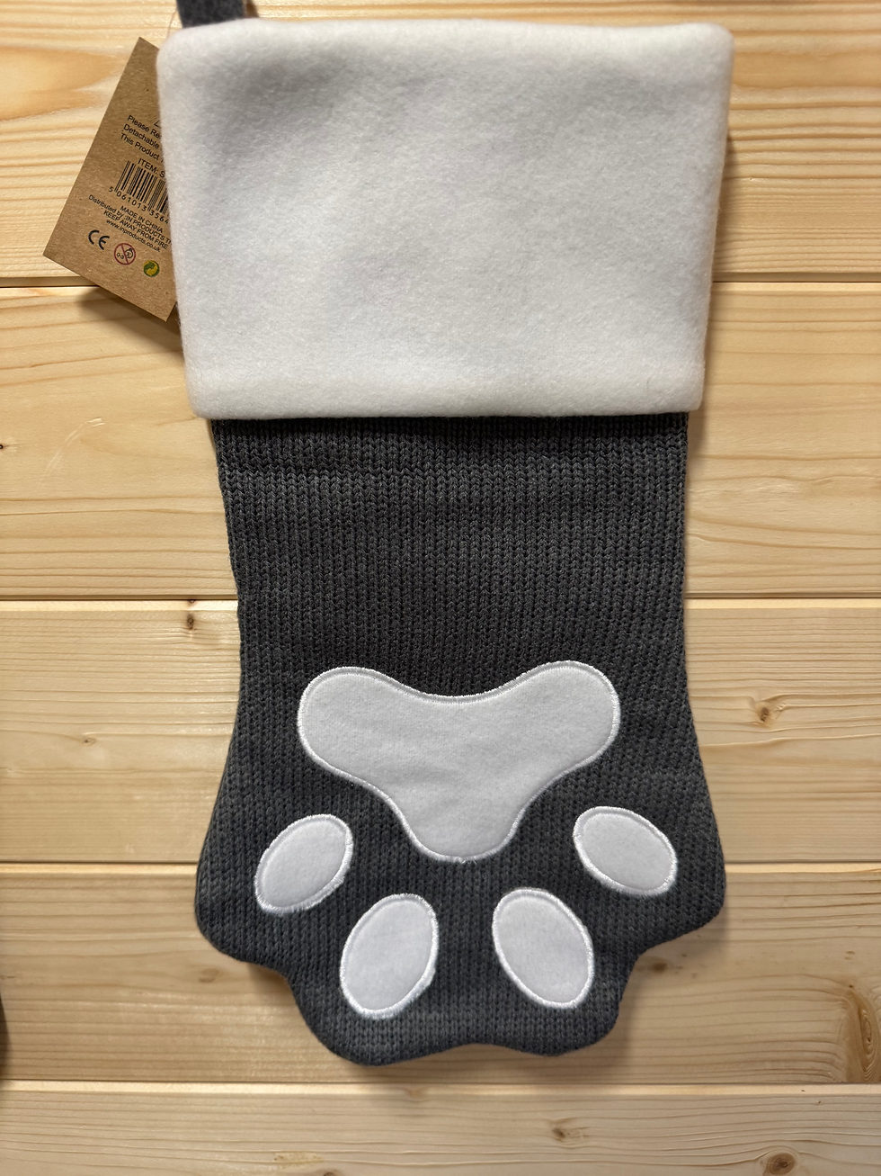 Thumbnail: Deluxe Plush Grey Christmas Stockings