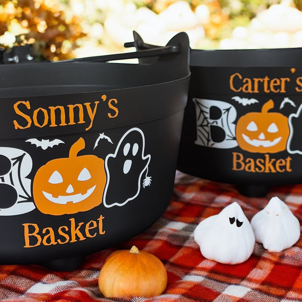 Thumbnail: Personalised BOO Basket, Trick or Treat Basket Halloween Hamper, Halloween Party