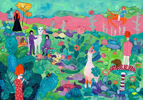 The Alchemist's Garden paintings by London based artist Abigail Lipski