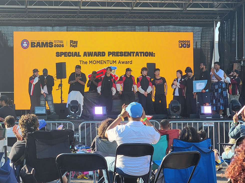 The Floor Lords accept the Momentum Award at BAMS Festival on June 27.