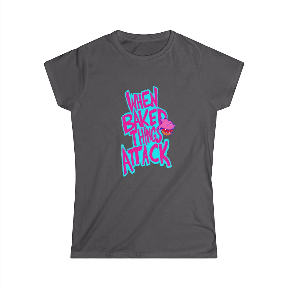 Thumbnail: When Baked Things Attack Women's T-shirt in multiple color choices