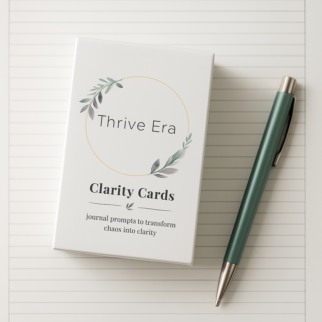 Thrive Era Clarity Cards – 60 Journal Prompt Cards - Turn Chaos into Clarity
