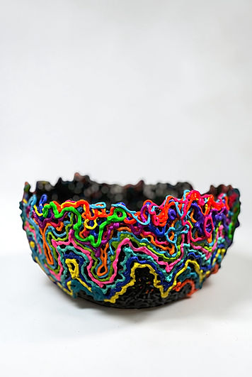 Porcelain Art Bowl Black 2