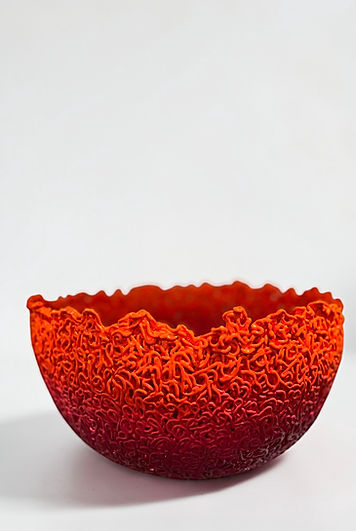 Porcelain Art Bowl Red
