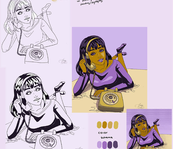 Kimberly Shrestha - Purple Yellow Study