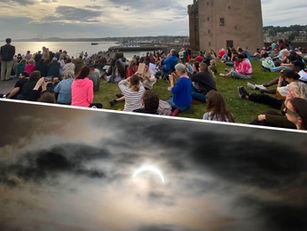 Hundreds look to the skies as Dundee witnesses a spectacular once in a generation solar eclipse