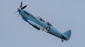Spitfire 90: Iconic 1930s aircraft captured flying above Dundee and Tayside