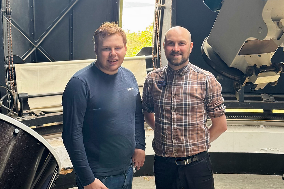 Dundee Culture founder Andrew Batchelor and Leisure & Culture Dundee Engagement Officer Paul Campbell at Mills Observatory (Picture: Kevin Mcginley)