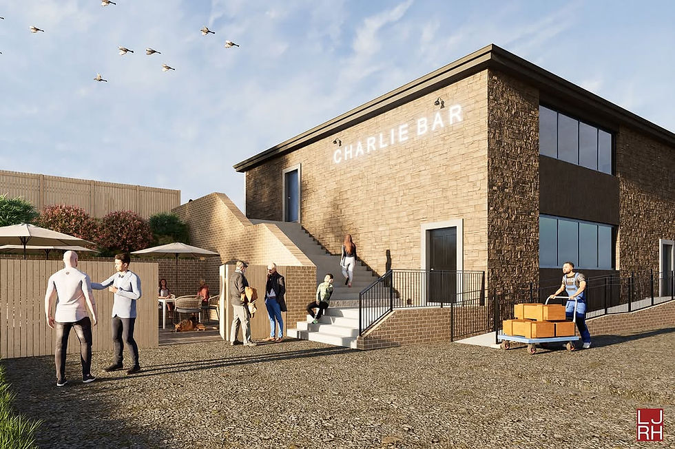 The new beer garden proposed for the site. (Picture: LJRH Architects)