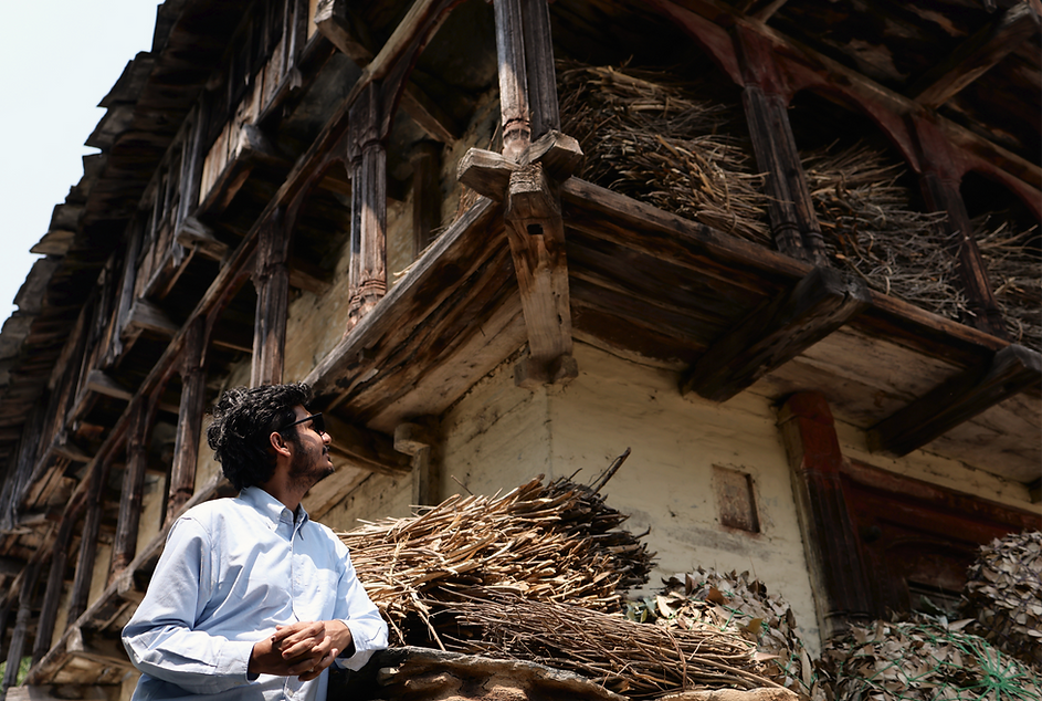 Principal Architect at Manuj Agarwal Architects on site visit for redevelopment of Kedarnath temple