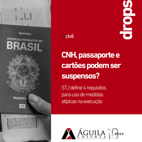 CNH, passaporte e cartões podem ser suspensos?