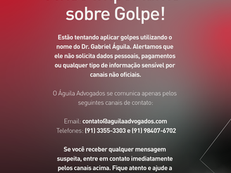 ATENÇÃO: Aviso Importante sobre Golpe!