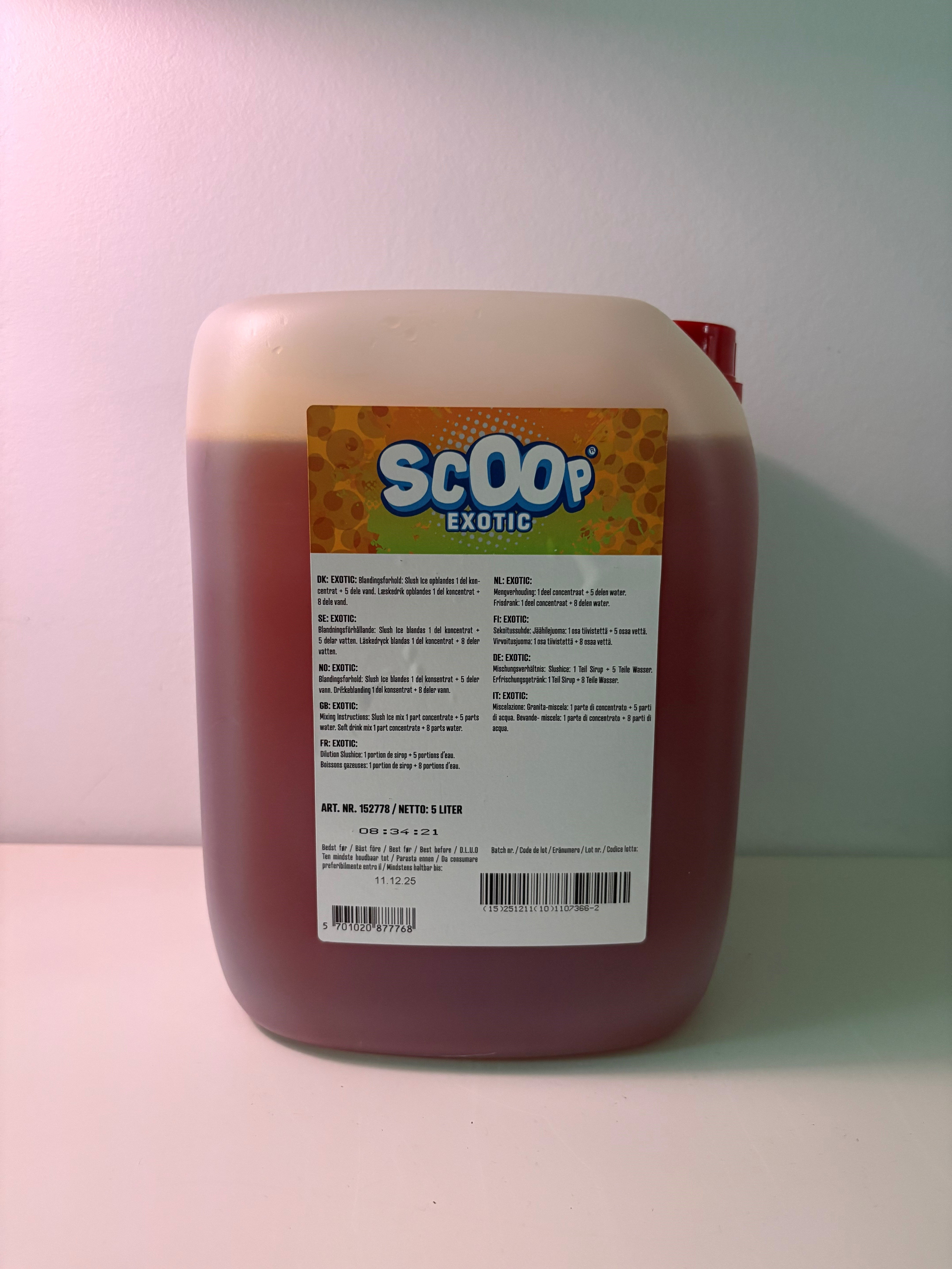 Scoop 5 L slushice koncentrat flere varianter