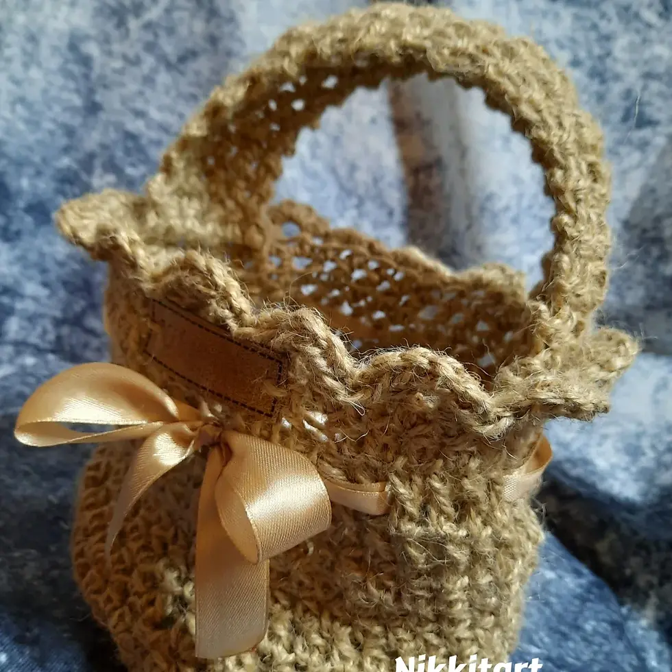 Thumbnail: Hand made crotchet small bag 