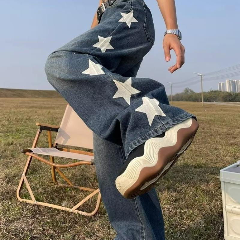 Summer Retro XINGX Women's High Waist Wide-leg Jeans