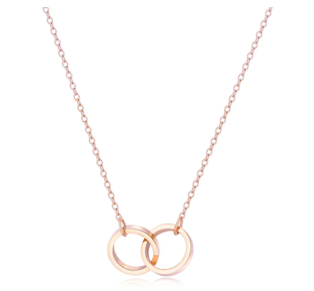 Stainless Steel Engraved Circle Necklace
