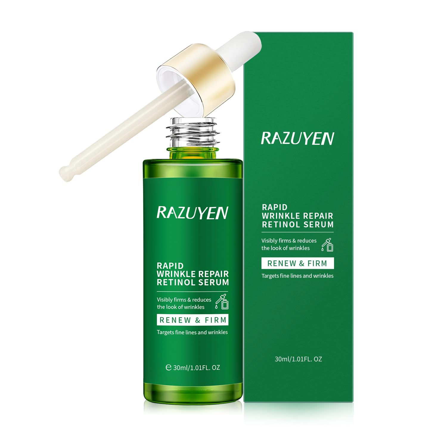 RAZUYEN Retinol Serum for Face Anti Aging Serum with Peptide for Fine Lines and
