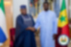 Julius Maada Bio / Président de Sierra-Leone avec Bassirou Diomaye Faye, President du Sénégal @ Présidence Sierra-Leone