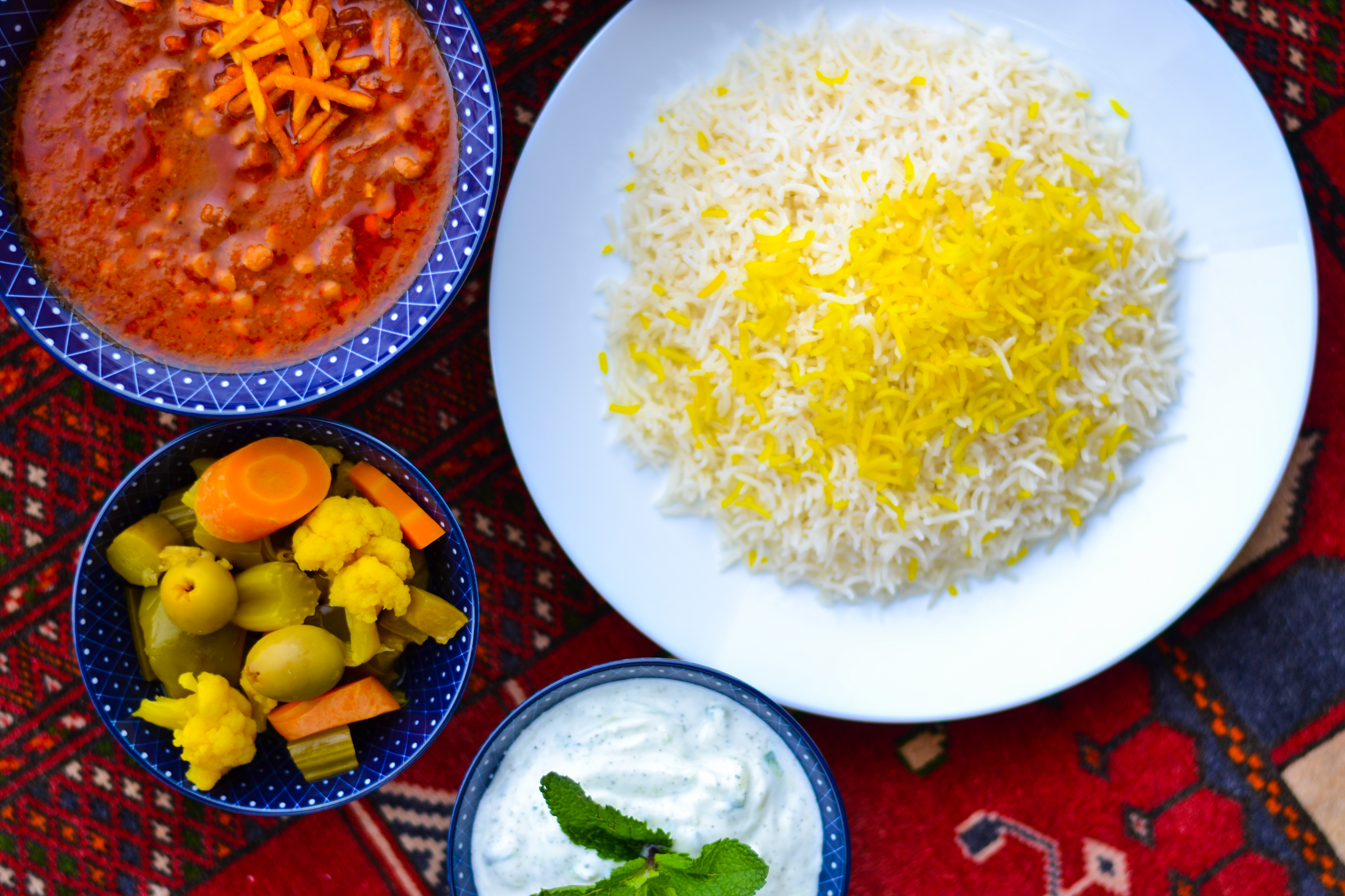 Arranged Food and Objects