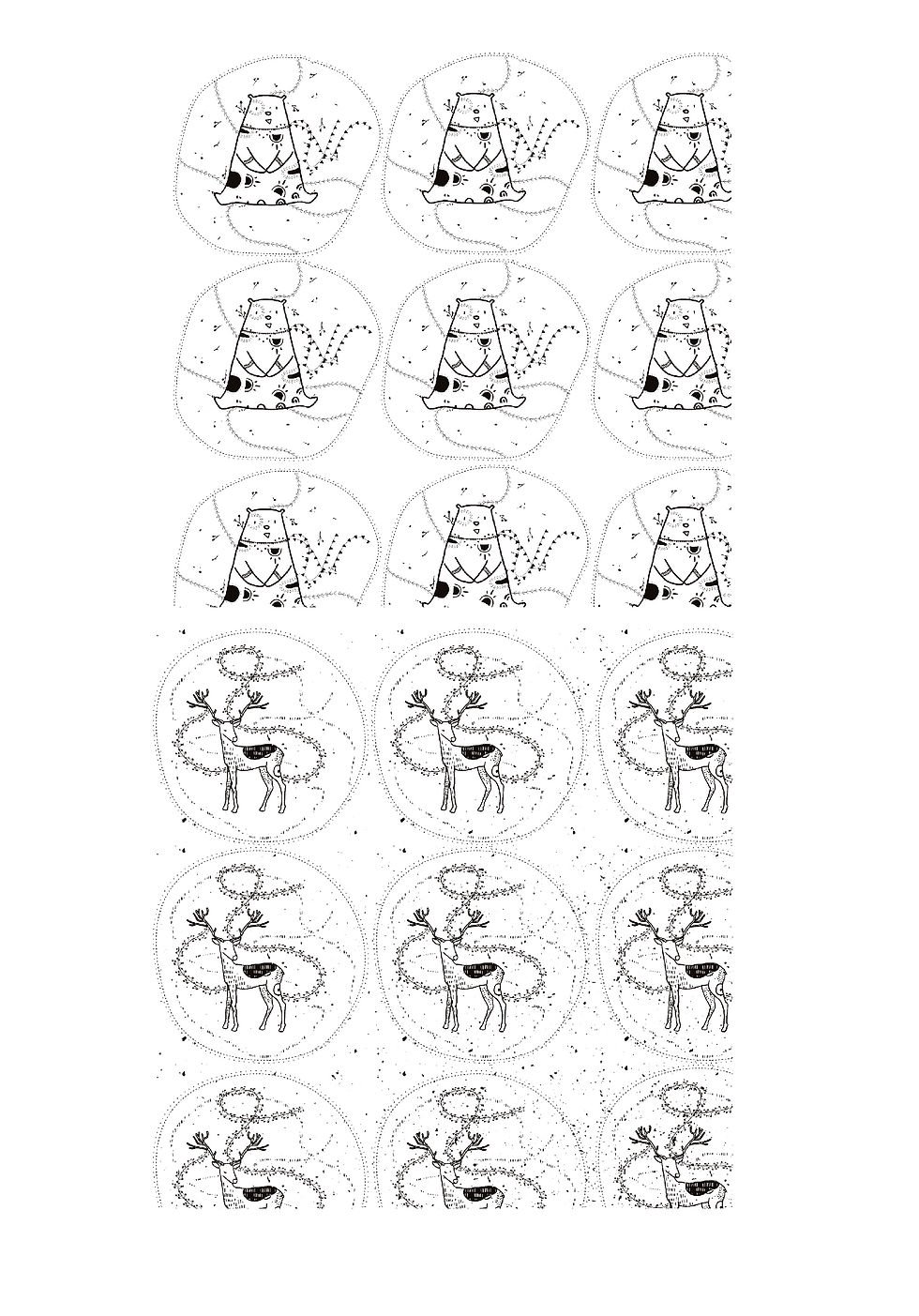 Thumbnail: Digital Design Animal Cute Paper / Scrapbook Papers / Digital Background