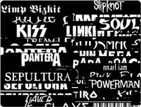 Fuentes o tipografías de bandas de rock