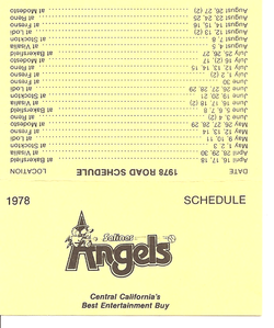 1978 Salinas Angels Schedule