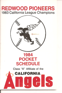 1984 Redwood Pioneers Schedule