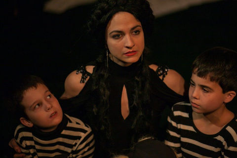 Aaron (Elder Son) alongside Melissa Lorraine (Medea) and Nicholas Wenz (younger son) in Theatre Y's production of MEDEA.