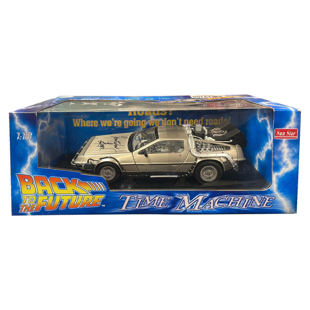 Sun Star Back to the Future DeLorean Signed by Christopher Lloyd 1:18 Scale