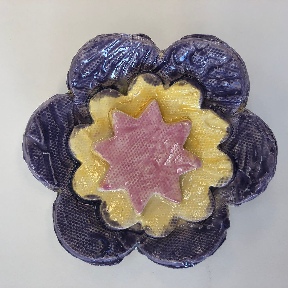 Ceramic Flower Dish