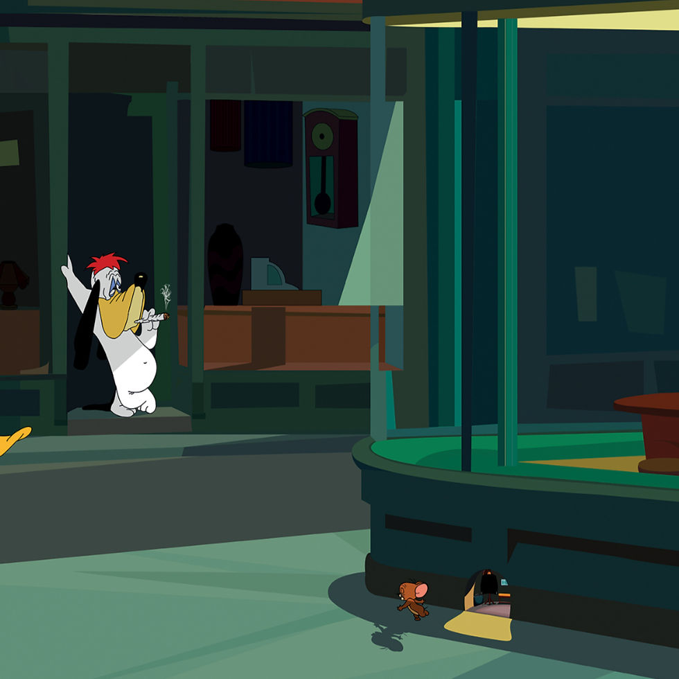 Miniature : détail Parodie toile The Nighthawks
