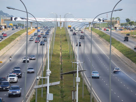Aerial view of the Gwarinpa expressway looking towards Kubwa, Abuja