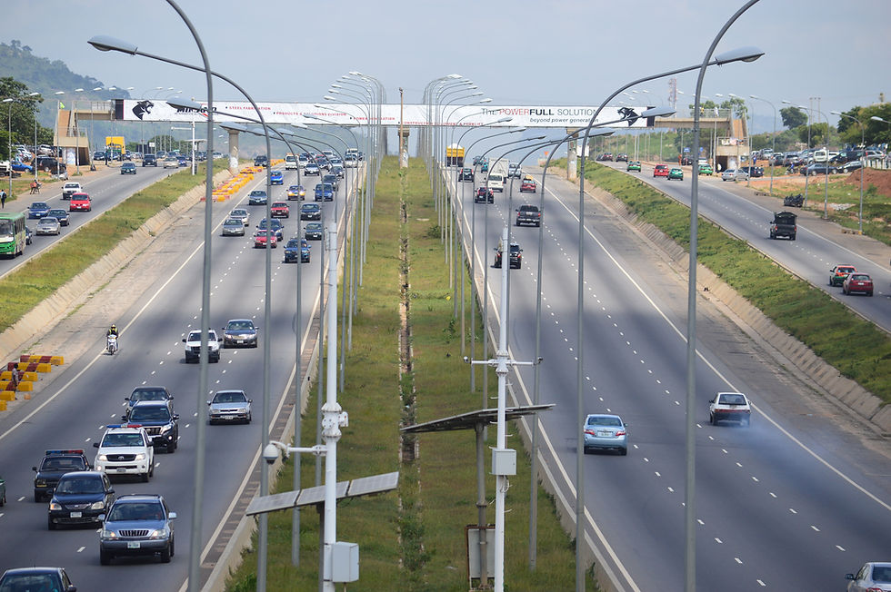 Aerial view of the Gwarinpa expressway looking towards Kubwa, Abuja