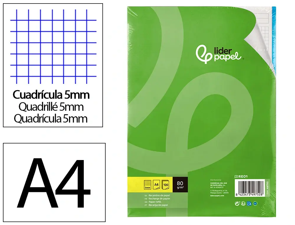 Recambio LiderPapel 120 hojas