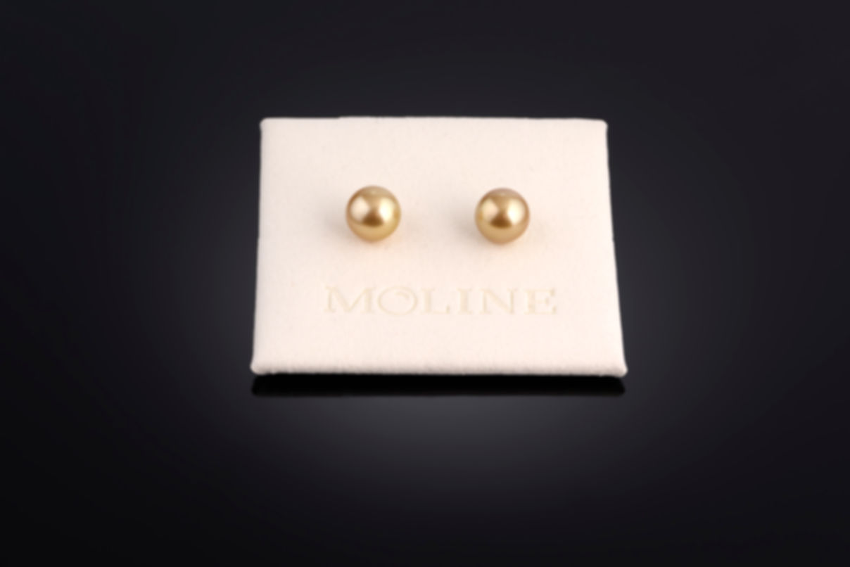 9.5mm AA+ Medium-Deep Gold South Sea Pair