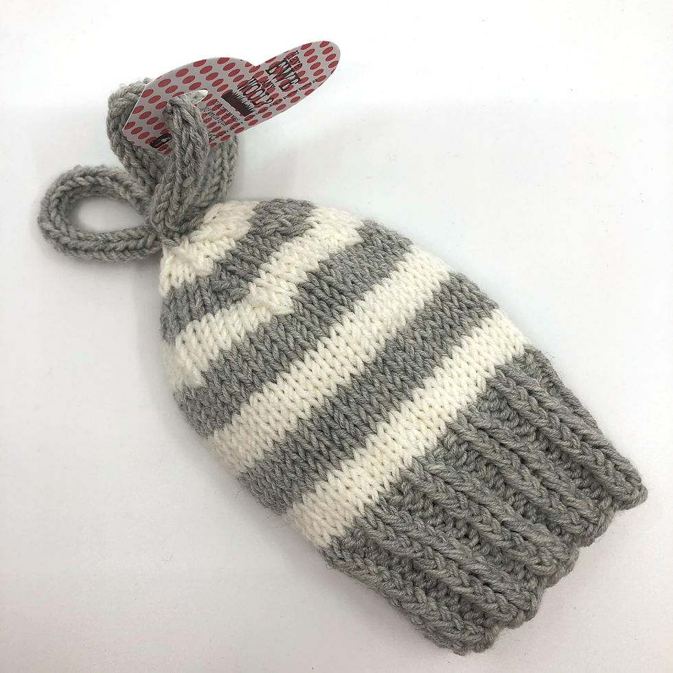 Thumbnail: Grey & Off White Stripey Hat