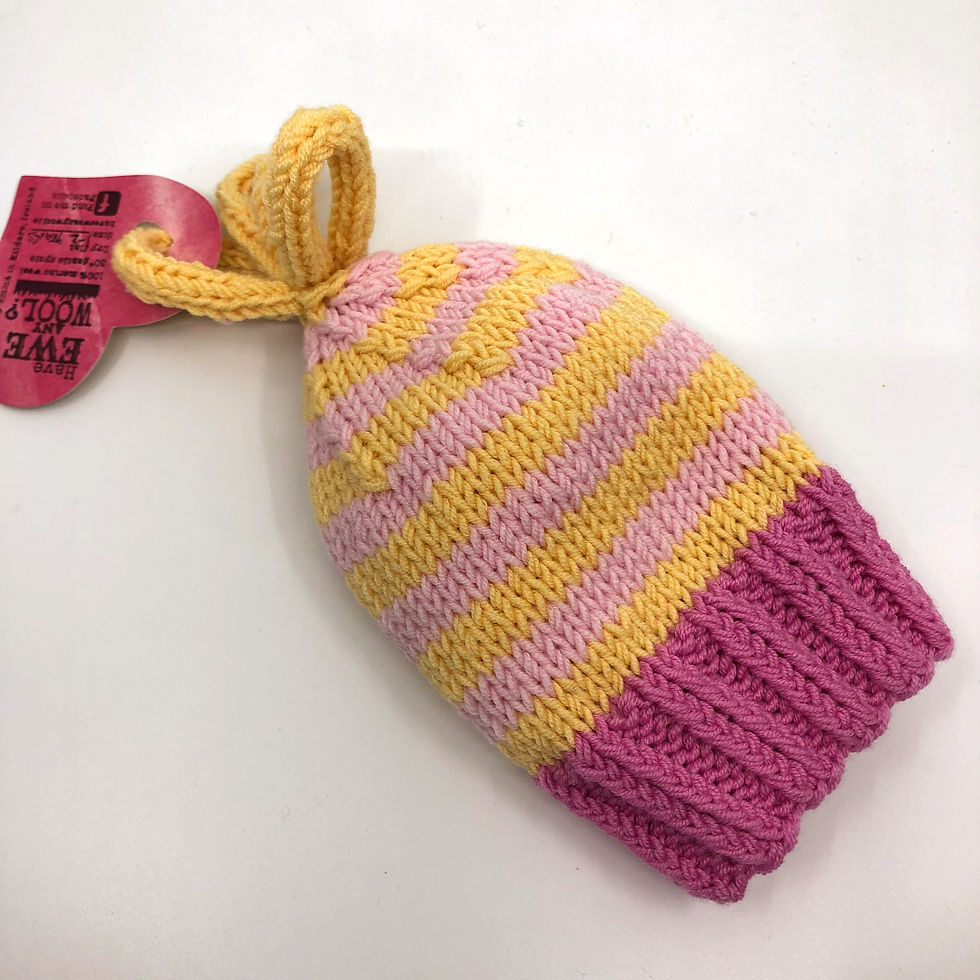 Thumbnail: Soft Pink & Lemon Striped Hat