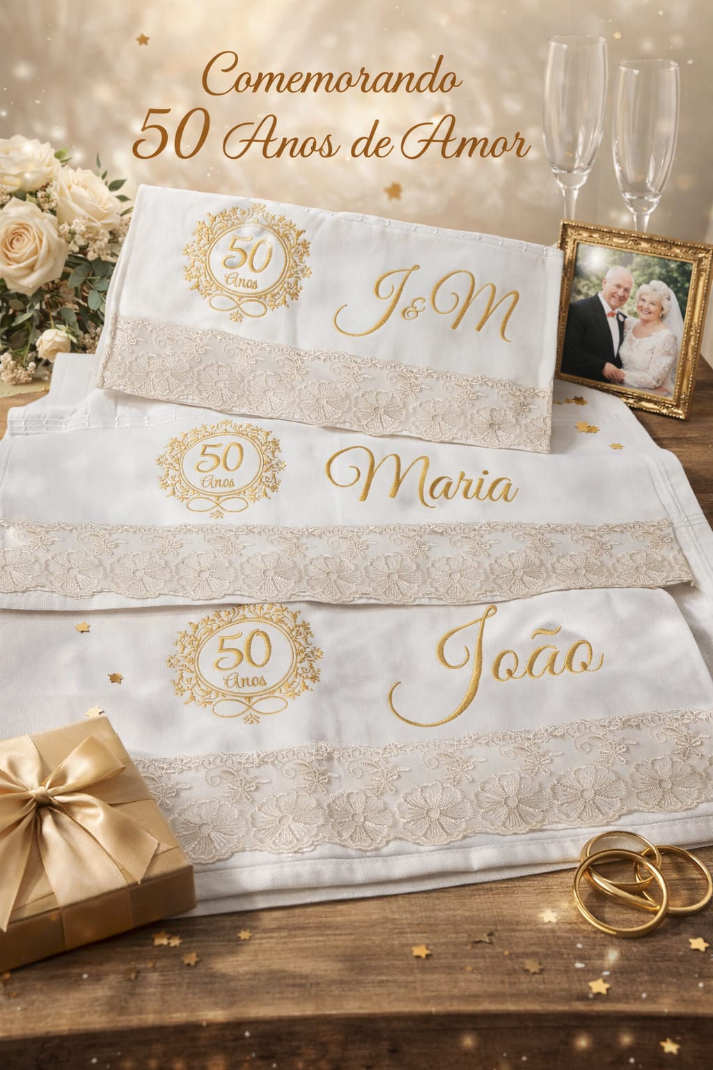 Kit - Casamento/noivado/Bodas ( 2 Banho e 1 Rosto) Personalizado!