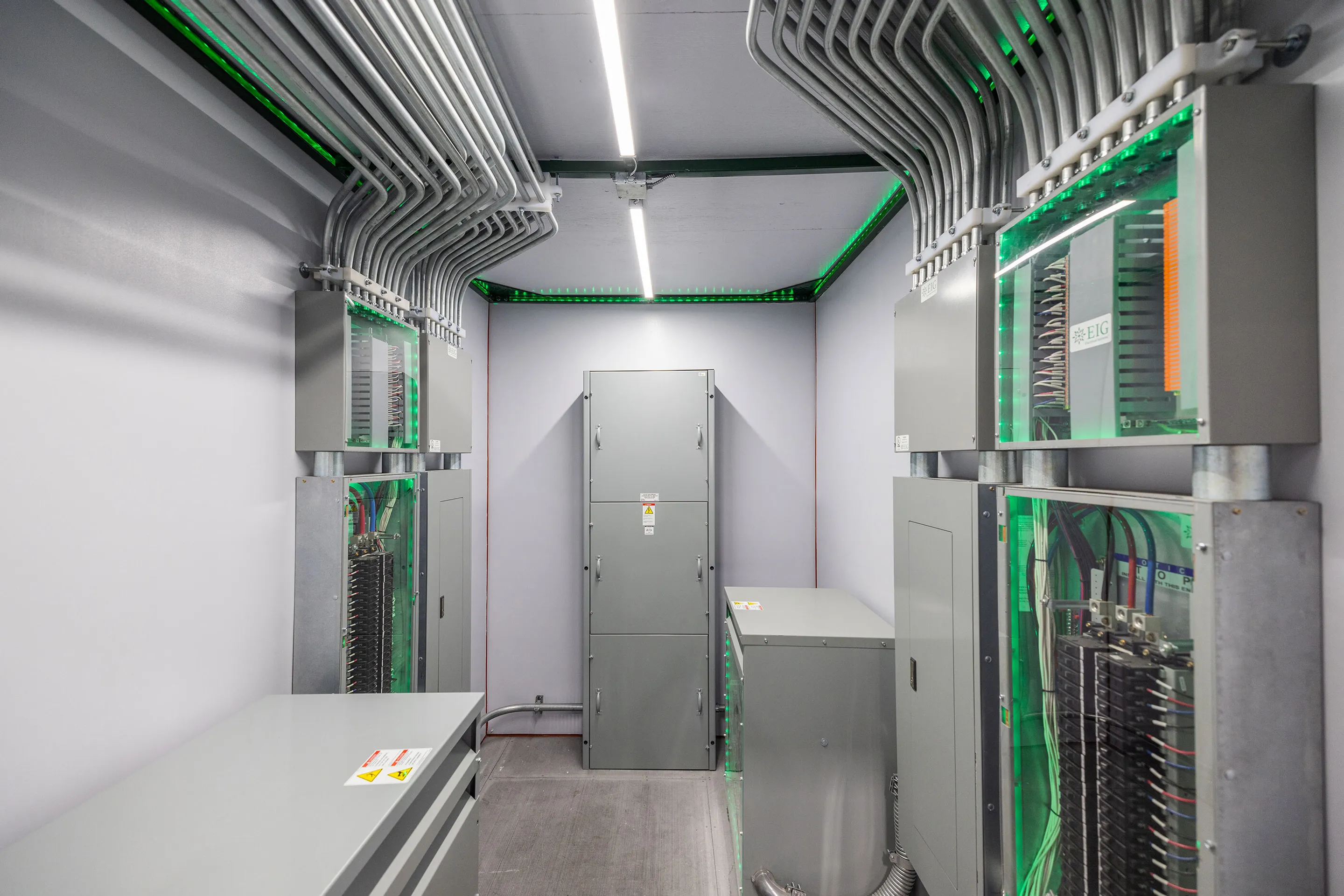 Illustrative photo of a prefabricated electrical enclosure interior