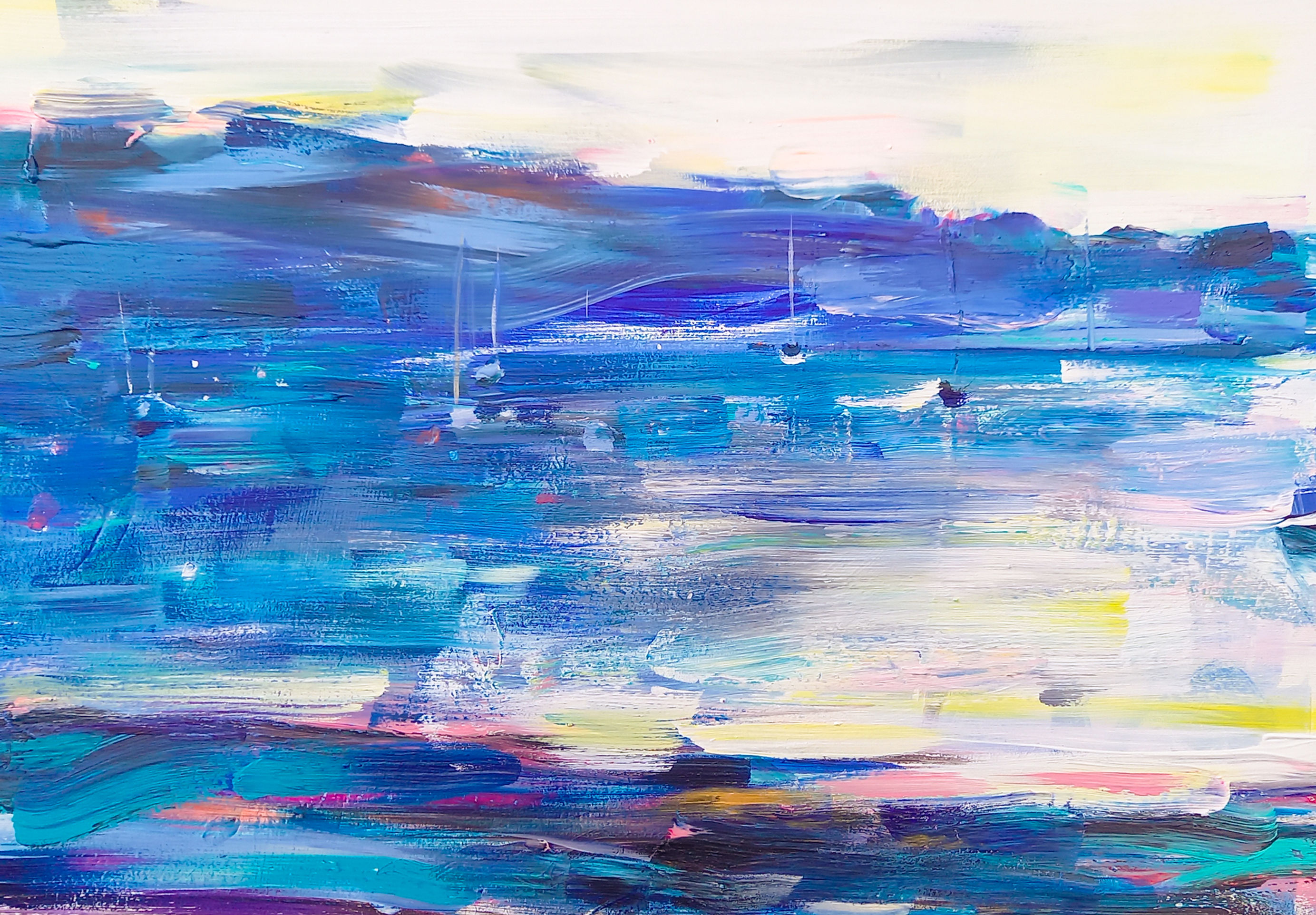 Blue Winter Shadows across Mylor Creek