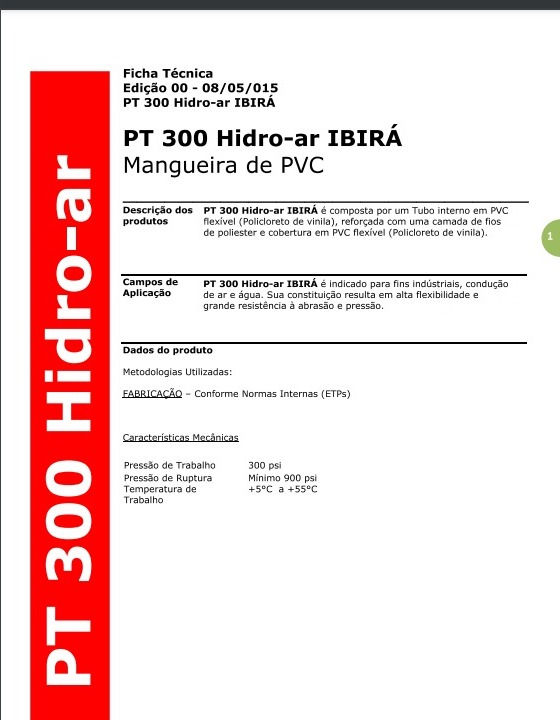 Miniatura: MANGUEIRA HIDRO AR 300 PRETA 1/4