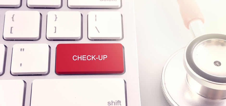 Medical concept-Check up word on keyboar