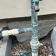 garden pipe replacement after a leak