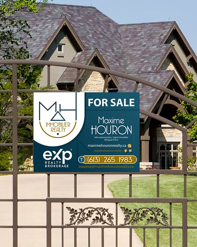 Panneau à vendre immobilier