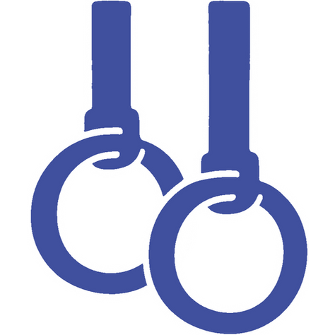 Comic: Dunkelblaue Turnringe