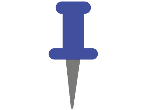 Pinnnadel mit dunkelblauen Kopf