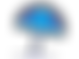 Dunkel- + hellblauer Comic-Sonnenschirm