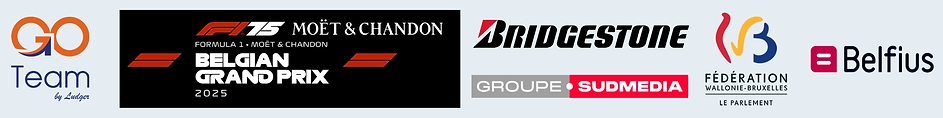 Logo Go Team, Grand Prix de Formule 1 2025 Moët & Chandon, Bridgestone,  Groupe SudMédia, 